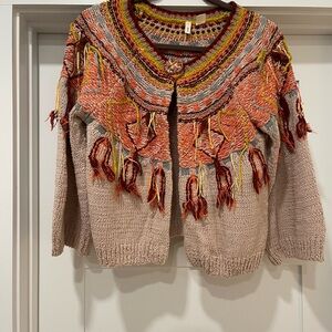 Moth for Anthropologie Colorful Knit Cardigan
